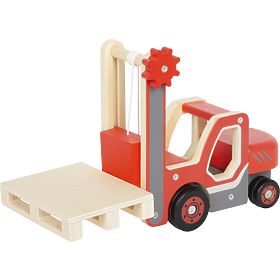 small foot Carrello elevatore in legno con pallet
