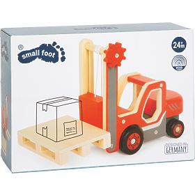 small foot Carrello elevatore in legno con pallet