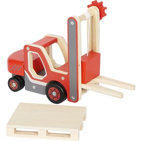 small foot Carrello elevatore in legno con pallet
