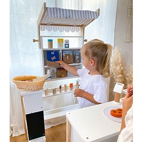 small foot Cassetta in legno con bottiglie di latte Fresh