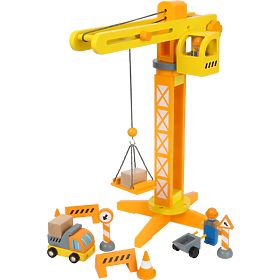 small foot Gru in legno con accessori