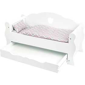 small foot Lettino in legno per bambole bianco
