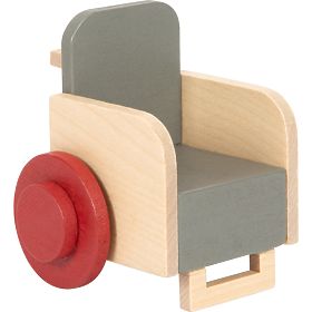 small foot Personaggi in legno famiglia con sedia a rotelle