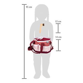 small foot Set di cura del cavallo con borsa rossa