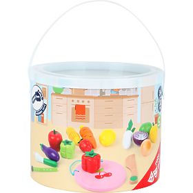 small foot Set di frutta e verdura in legno - confezione danneggiata