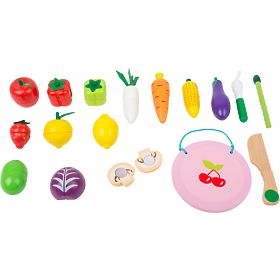 small foot Set di frutta e verdura in legno - confezione danneggiata