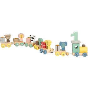 small foot Trenino di compleanno in legno con animali