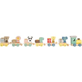 small foot Trenino di compleanno in legno con animali, small foot