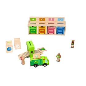 Smistatore di rifiuti in legno - puzzle