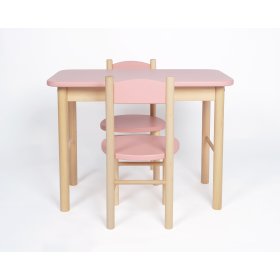 Set tavolo e sedia OURBABY rosa cipria