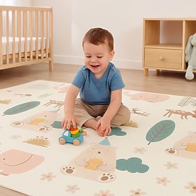 Tappetino in schiuma per bambini 200x150 cm educativo, pieghevole, doppia faccia + borsa IPLAY