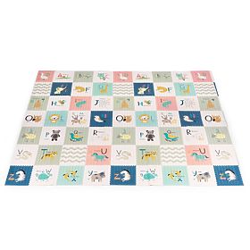 Tappetino in schiuma per bambini 200x180 cm educativo, pieghevole, doppia faccia, scala di crescita,