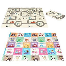 Tappeto educativo pieghevole in schiuma a doppia faccia con grande borsa ECOTOYS