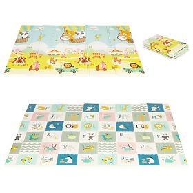 Tappeto educativo pieghevole in schiuma a due lati con grande borsa ECOTOYS