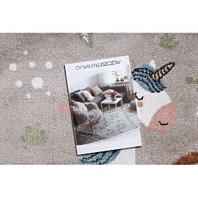 Tappeto FUN Sweety per bambini, unicorno, arcobaleno beige, F.H.Kabis