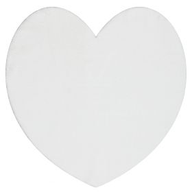 Tappeto lavabile SHAPE 3105 Cuore Shaggy - avorio peluche, antiscivolo, F.H.Kabis