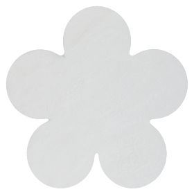 Tappeto lavabile SHAPE 3106 Fiore Shaggy - avorio peluche, antiscivolo, F.H.Kabis