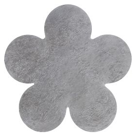 Tappeto lavabile SHAPE 3106 Fiore Shaggy - grigio peluche, antiscivolo, F.H.Kabis