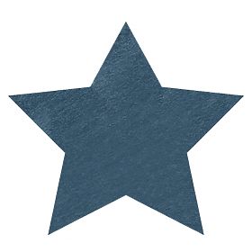 Tappeto lavabile SHAPE 3148 Stella Shaggy - blu peluche, antiscivolo, F.H.Kabis