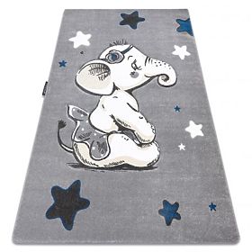 Tappeto PETIT ELEPHANT ELEFANTINO, STELLE, grigio, F.H.Kabis