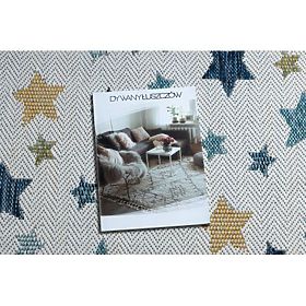 Tappeto SISAL COOPER Stelle 22260 écru / blu scuro, F.H.Kabis