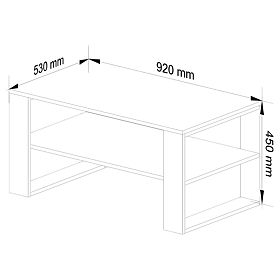 TAVOLINO DA CAFFÈ ALEX ROVERE SONOMA / NERO