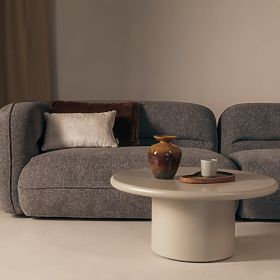 Tavolino da caffè Arce 80 cm, beige scuro, opaco