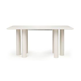 Tavolo allungabile Loa 140-200 cm, impiallacciatura di faggio, color cashmere, legno di faggio, arro