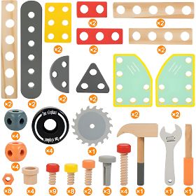 Tavolo da lavoro in legno per bambini ECOTOYS, EcoToys