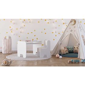 tavolo per bambini Timi + sedia colore bianco