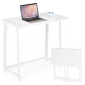 Tavolo pieghevole per computer 80x45 cm tavolino per laptop bianco ModernHome