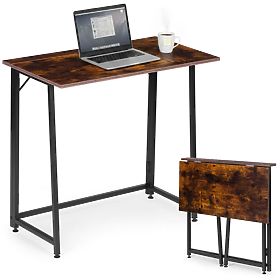 Tavolo pieghevole per computer 80x45 cm tavolino per laptop loft noce antico ModernHome