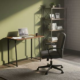 Tavolo pieghevole per computer 80x45 cm tavolino per notebook stile loft noce scuro ModernHome
