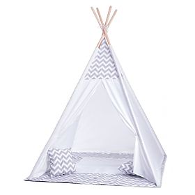 Tenda Tipi per bambini grigio-bianca, Woodyland Woody