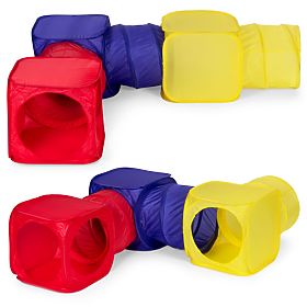 Tende da gioco per bambini autoespandibili, centro giochi 6 elementi tunnel cubi IPLAY
