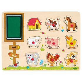 Timbri e puzzle 2 in 1 fattoria
