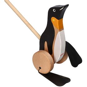 Tirare l'animale su un bastone - Pinguino