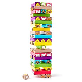 Torre colorata con animali - gioco di abilità