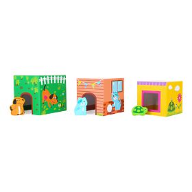 Torre cubica Small Foot con animali in legno