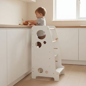 Torre di apprendimento Montessori Luna - bianca