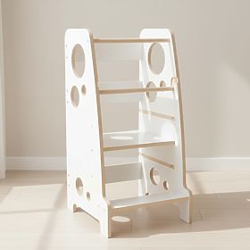Torre di apprendimento Montessori Luna - bianca