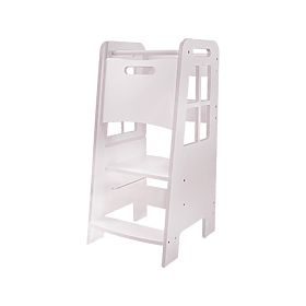 Torre di apprendimento Montessori in legno - bianca, Ourbaby®