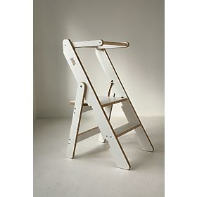 Torre di apprendimento pieghevole - bianca, baby wood