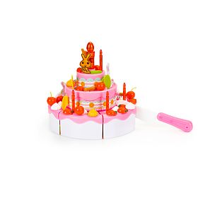 Torta da tagliare set compleanno festa 125 pezzi, MULTISTORE