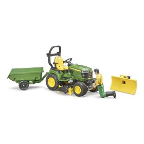 Trattore da giardino Bruder John Deere X949 con giardiniere