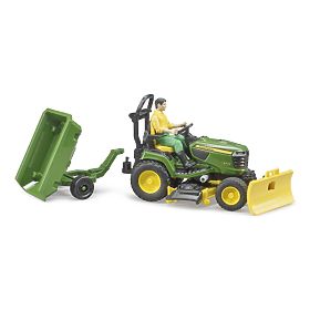 Trattore da giardino Bruder John Deere X949 con giardiniere