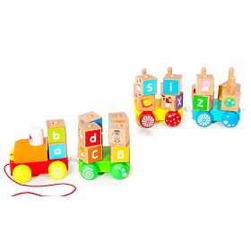 Treno di legno grandi blocchi educativi alfabeto ECOTOYS