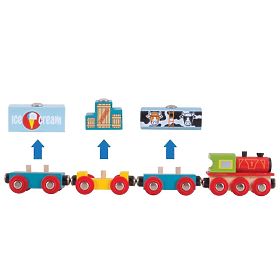 Treno merci Bigjigs Rail + 3 binari