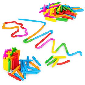 Tubi sensoriali colorati pop tube per bambini tubi antistress da collegare 60 pezzi, MULTISTORE