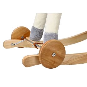 Unicorno dondolo dorato con ruote